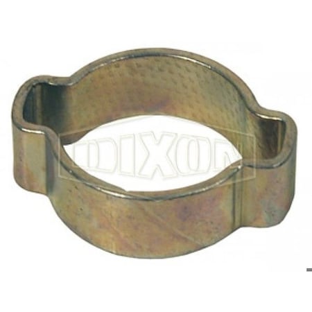 Double Ear Pinch-On Clamp, 7/8 In Nominal, 0.748 Closed Dia X 0.906 In Open Dia, Steel, Domestic